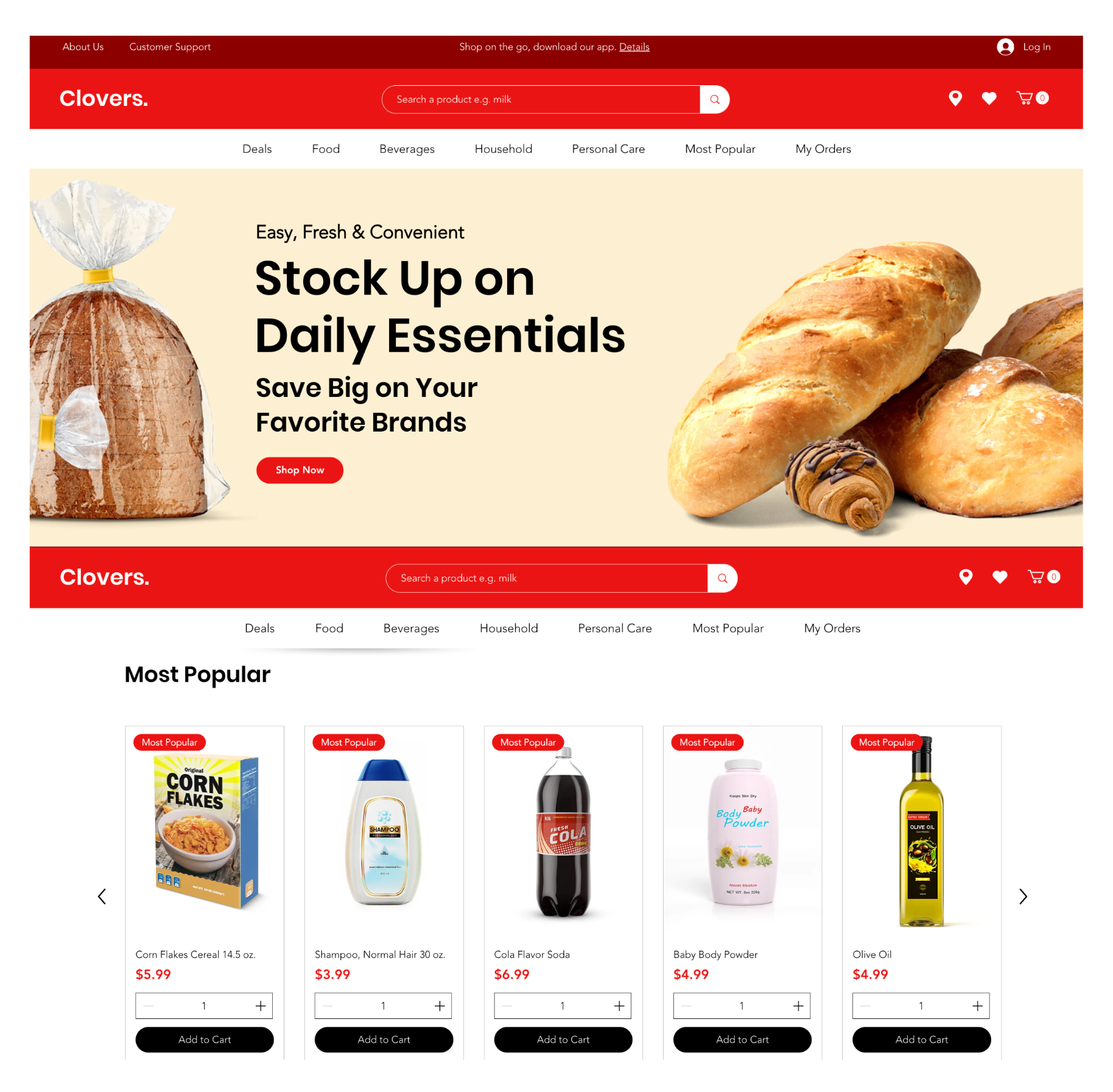 Wix Template Supermarket